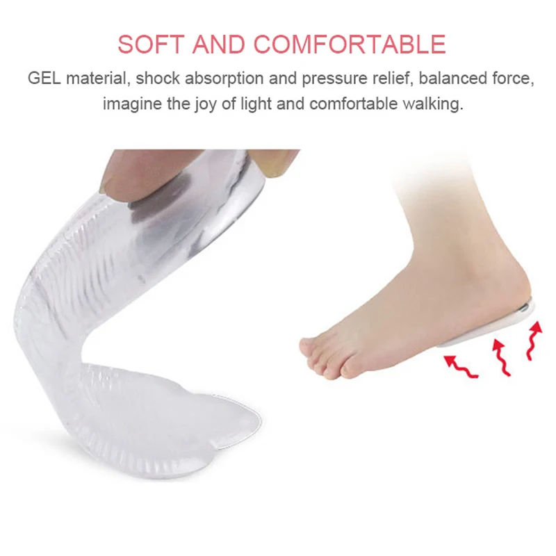 Magnetic Silicone Orthopedic Insoles for Shoes Men Women Plantar Fasciitis Relief O/X Legs Knee Varus Correction Feet Heel Pads