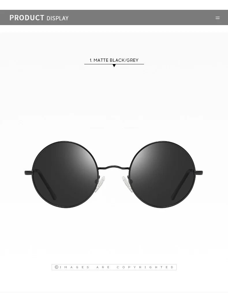 Classic Small Vintage Retro Round Frame Polarized Sunglasses for Men Women Reflective Lenses Sun Glasses Stylish Hipster UV400
