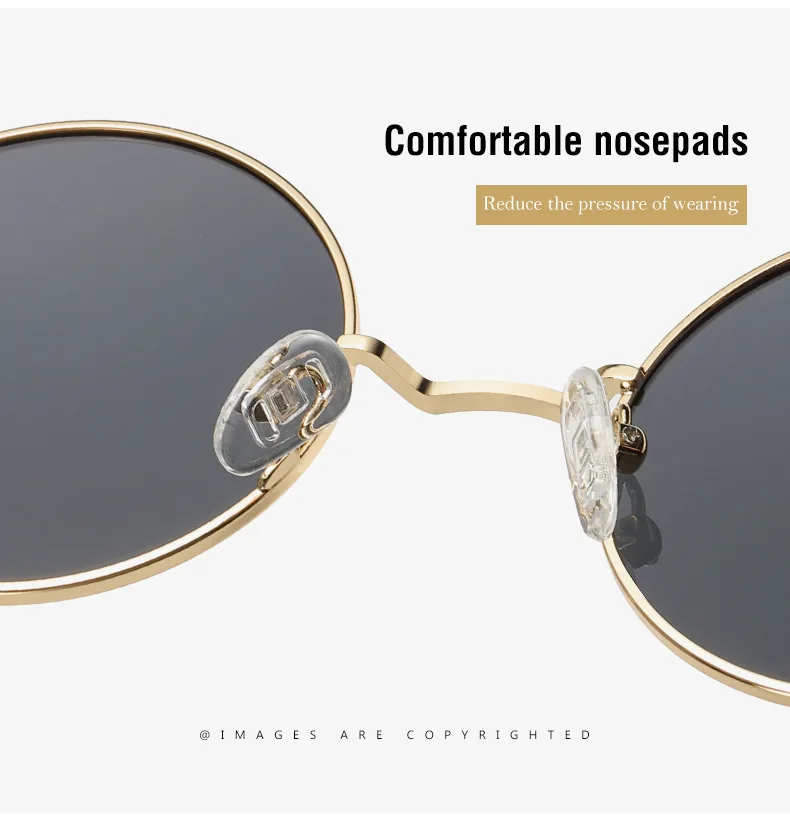 Classic Small Vintage Retro Round Frame Polarized Sunglasses for Men Women Reflective Lenses Sun Glasses Stylish Hipster UV400