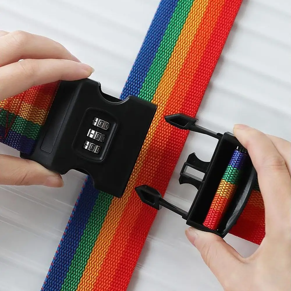 Travel Luggage Strap Adjustable Password Lock Packing Belt Baggage Secure Lock Anti-theft Luggage Strap Bundling Belt