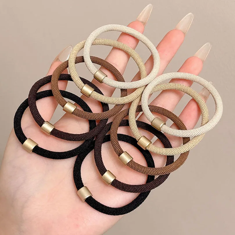 AWAYTR 5PCS New Girls Elastic Hair Rubber Bands  Headbands Women Hair Tie Hair Gum Ponytail Hair Holders Hair Accessories