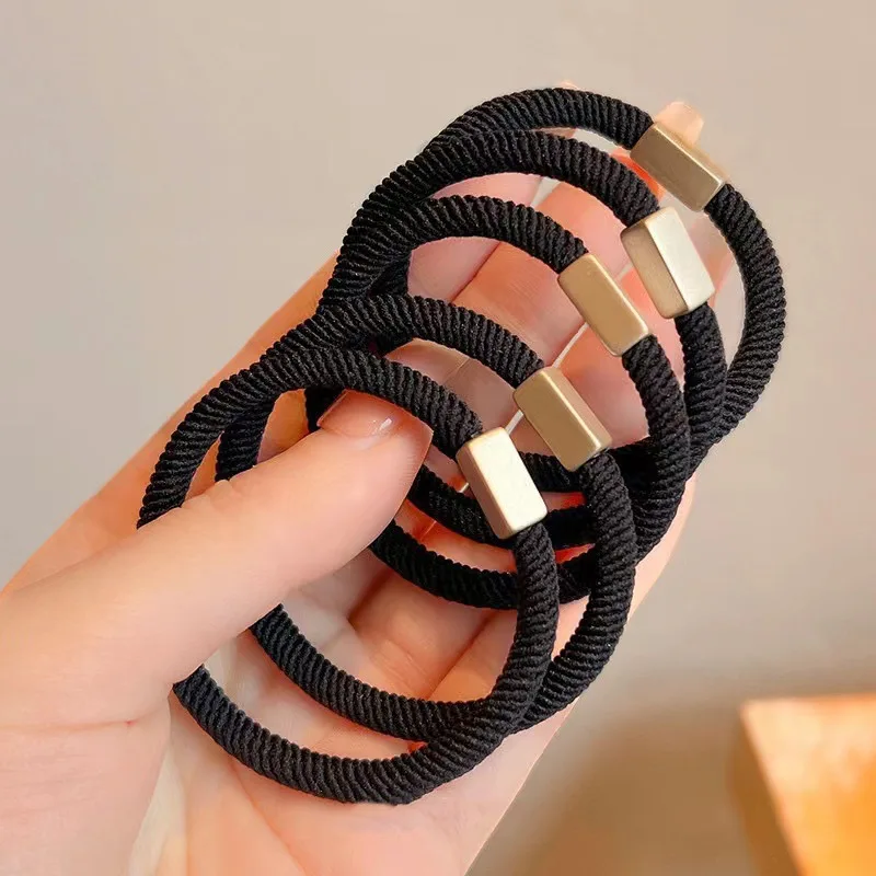 AWAYTR 5PCS New Girls Elastic Hair Rubber Bands  Headbands Women Hair Tie Hair Gum Ponytail Hair Holders Hair Accessories