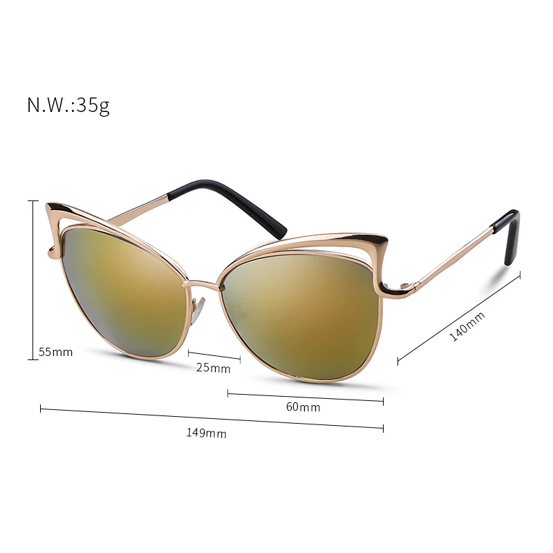 SORVINO Metal Frame Sunglasses Women Fashion Vintage Cat Eye Sun Glasses For Female Ladies 2026 Luxury Brand Eyeglasses UV400