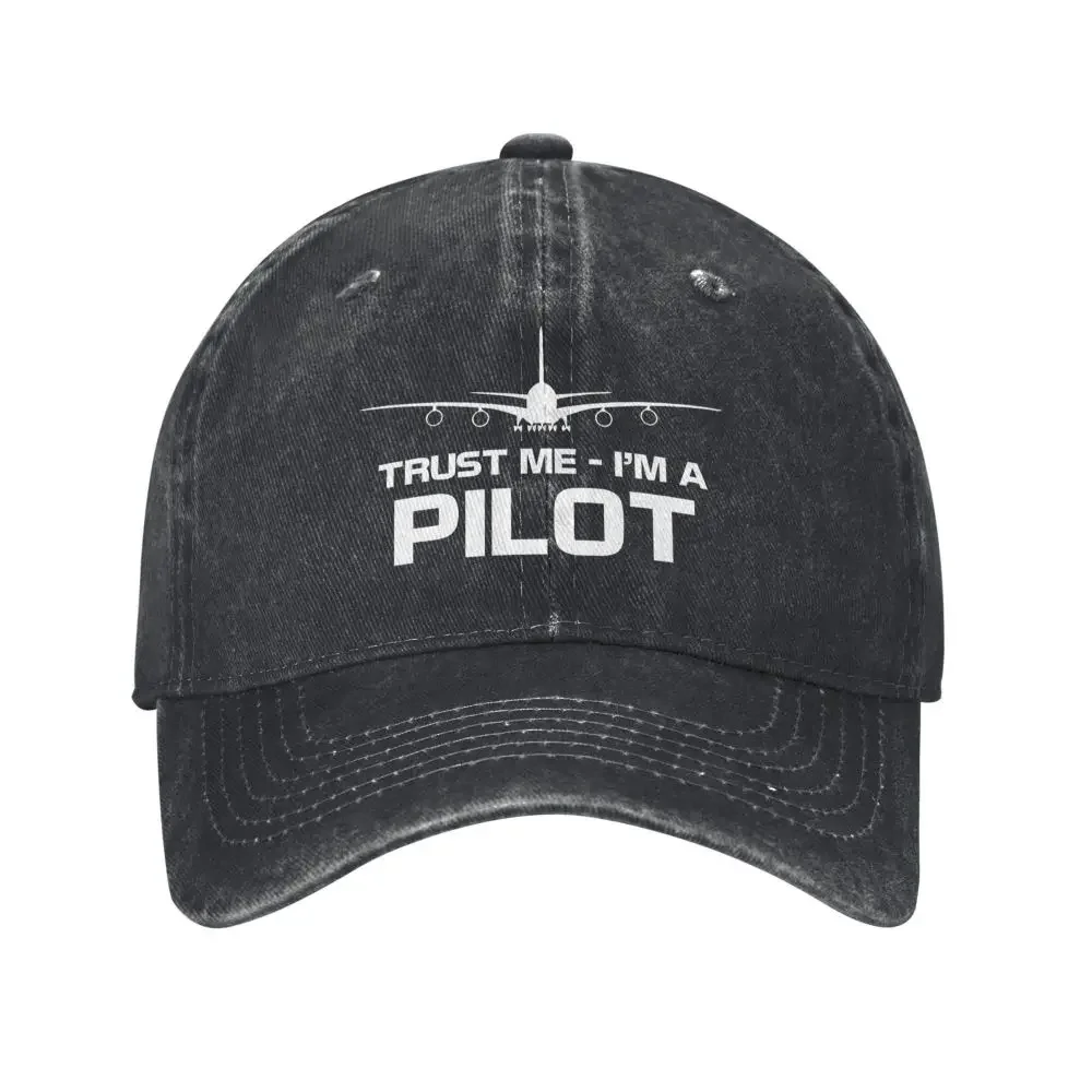 Custom Unisex Cotton Trust Me IM A Pilot Baseball Cap Adult Aeroplane Aviation Adjustable Dad Hat Sun Protection Snapback Hats