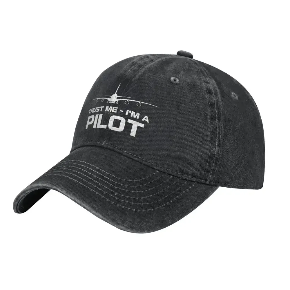 Custom Unisex Cotton Trust Me IM A Pilot Baseball Cap Adult Aeroplane Aviation Adjustable Dad Hat Sun Protection Snapback Hats
