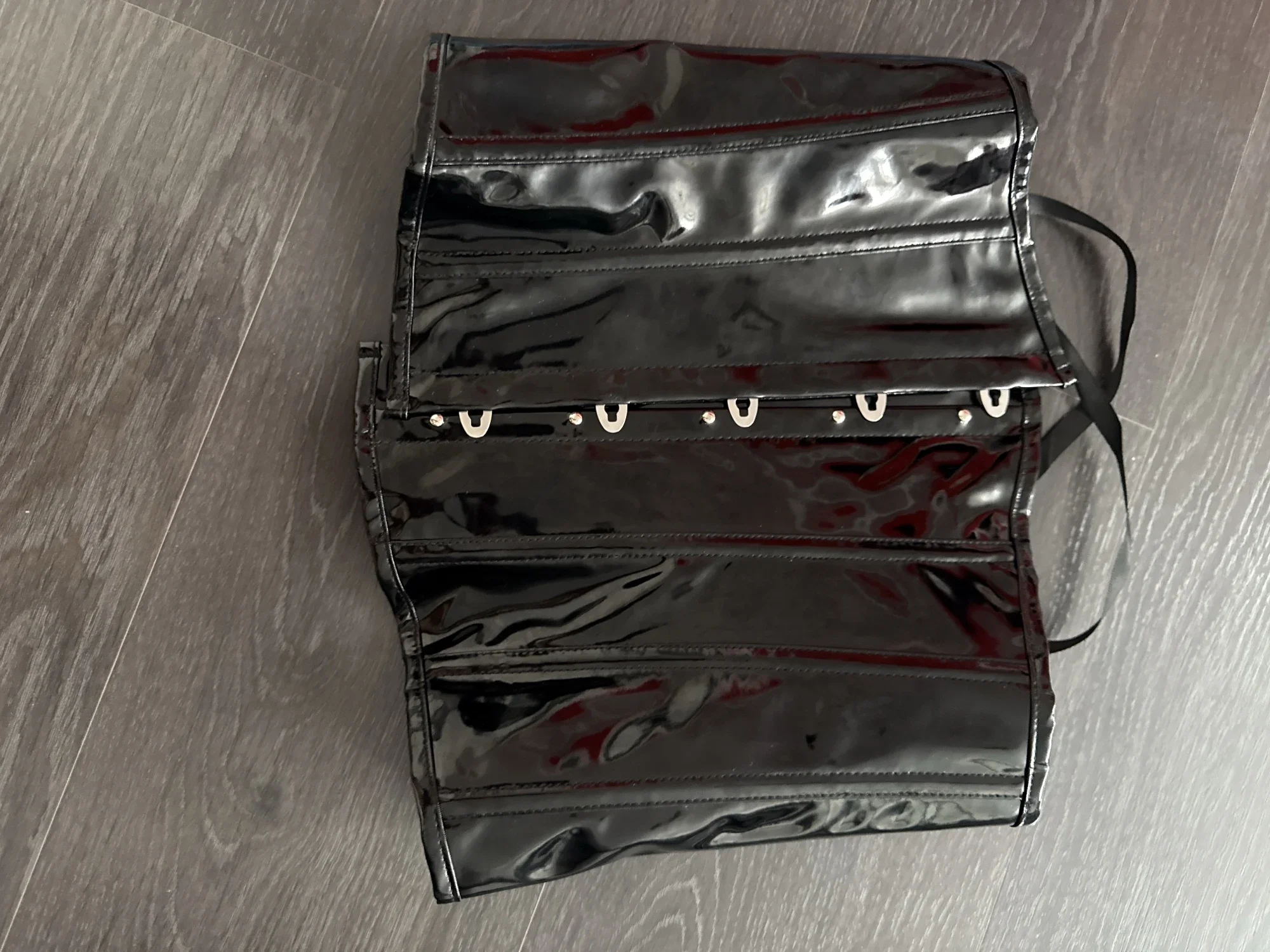Black PVC Vinyl Corset Top Underbust Push Up Boned Bustier Goth Punk Korsett For Women Front Busk Gorset Plus Size Korse Sexy