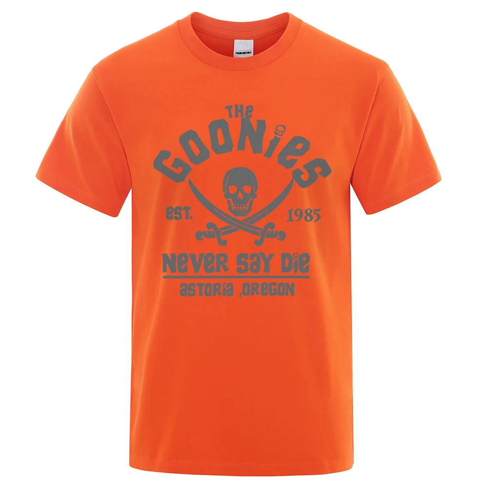 Goonies Never Say Die Astoroa Oregon T-Shirt Men Women Oversize Cotton Tee Clothing Summer O-Neck Tops Casual Loose Soft T Shirt