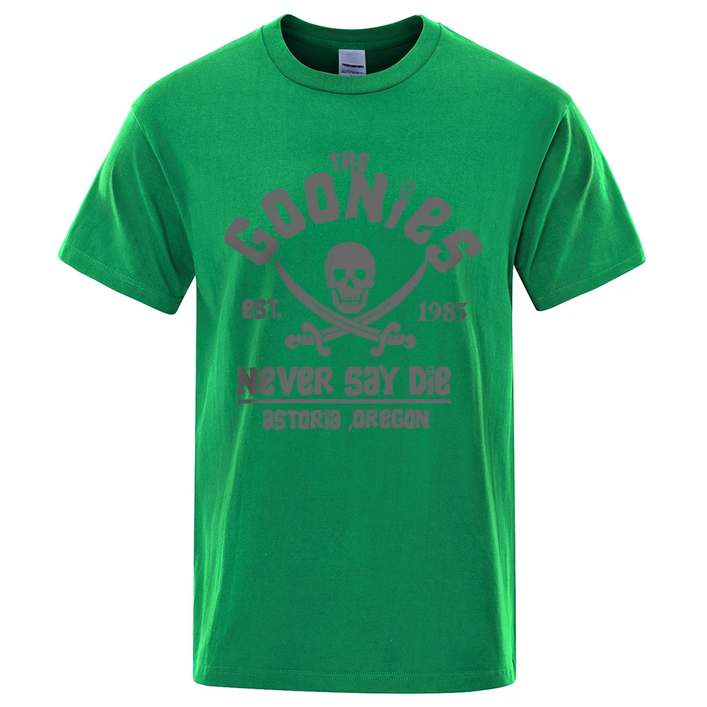 Goonies Never Say Die Astoroa Oregon T-Shirt Men Women Oversize Cotton Tee Clothing Summer O-Neck Tops Casual Loose Soft T Shirt