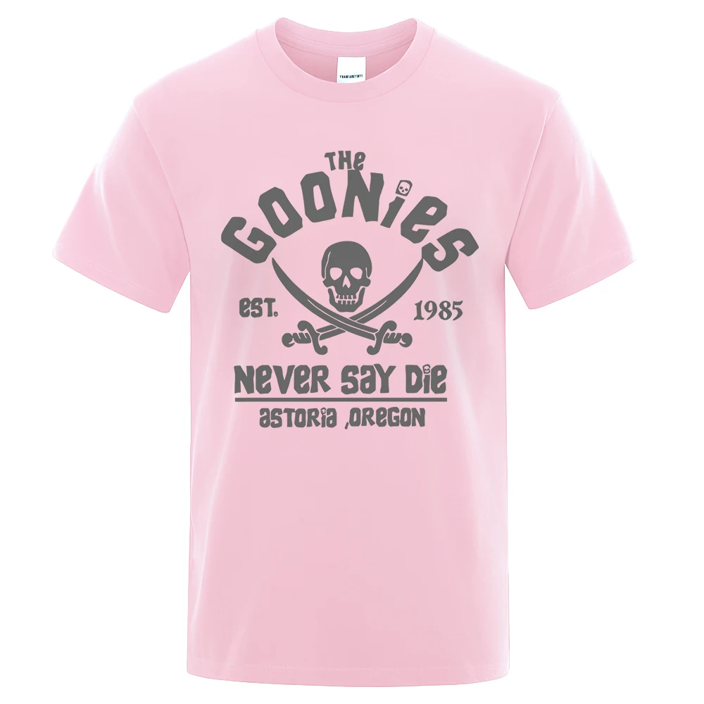 Goonies Never Say Die Astoroa Oregon T-Shirt Men Women Oversize Cotton Tee Clothing Summer O-Neck Tops Casual Loose Soft T Shirt