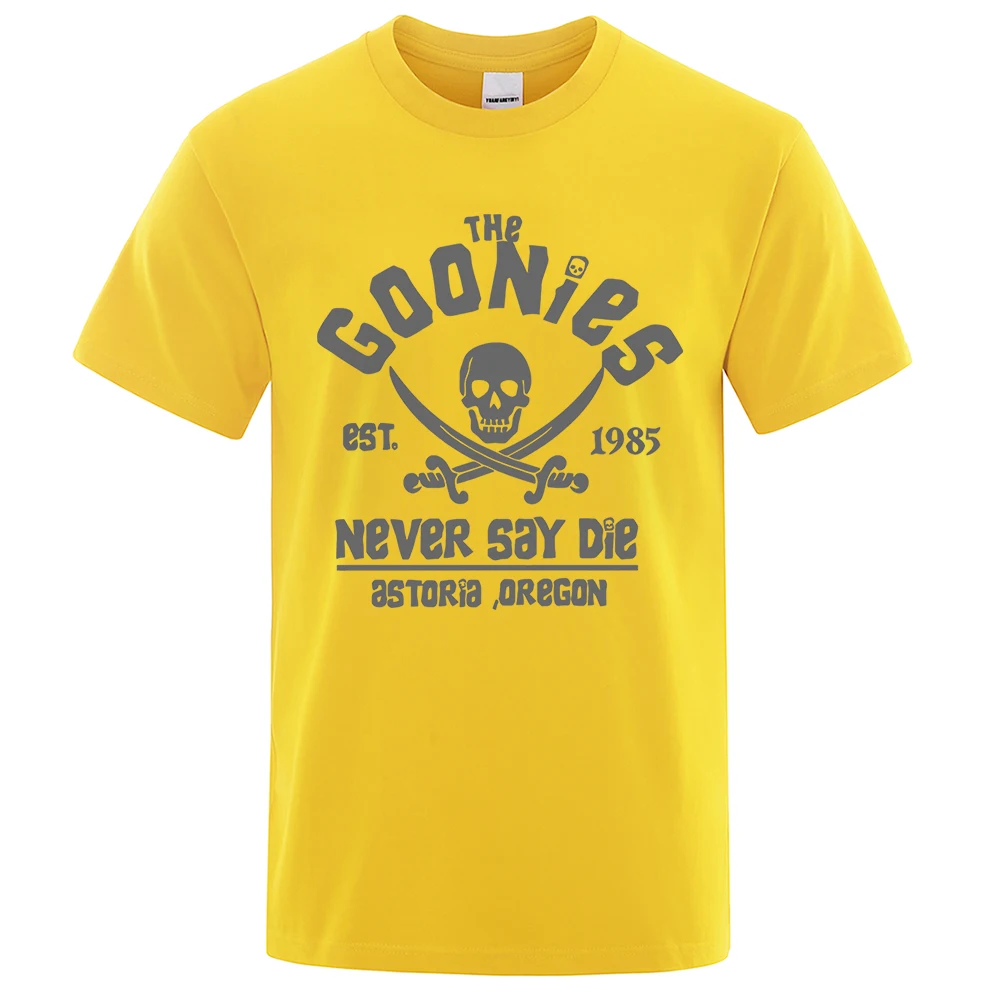 Goonies Never Say Die Astoroa Oregon T-Shirt Men Women Oversize Cotton Tee Clothing Summer O-Neck Tops Casual Loose Soft T Shirt
