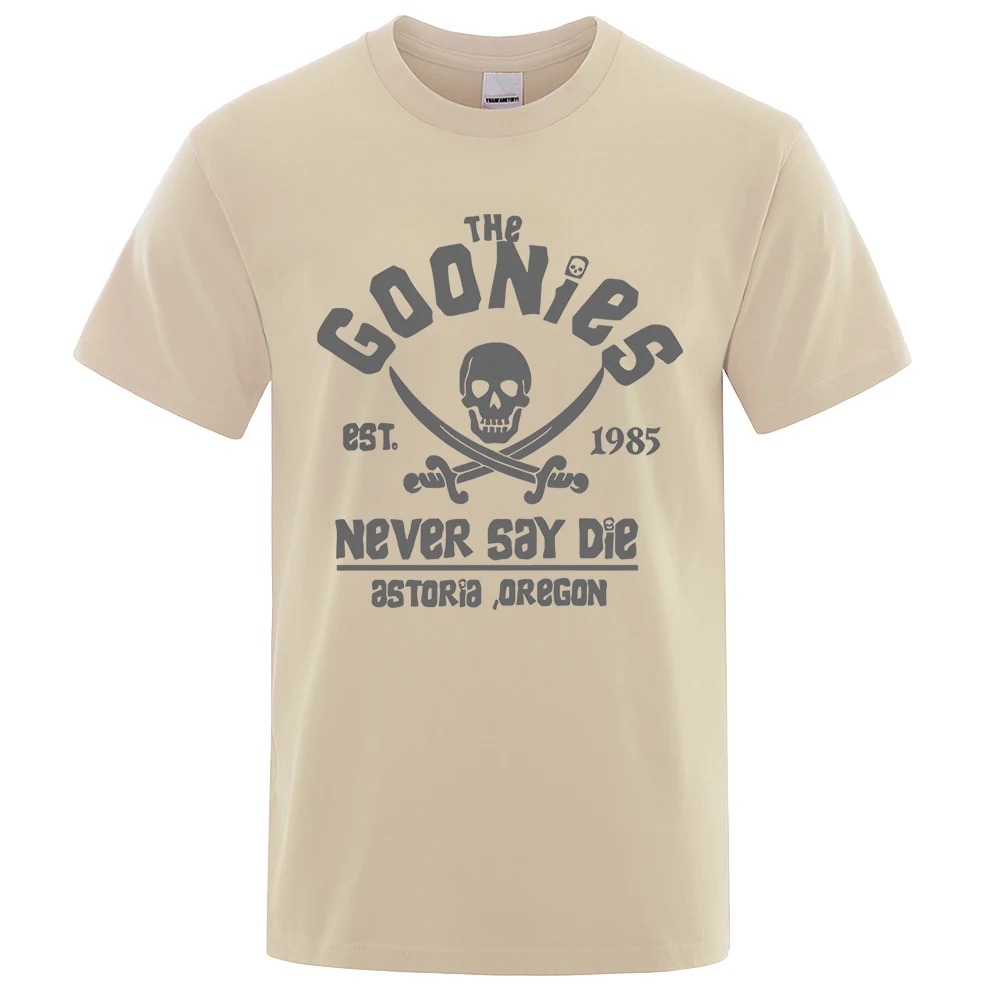 Goonies Never Say Die Astoroa Oregon T-Shirt Men Women Oversize Cotton Tee Clothing Summer O-Neck Tops Casual Loose Soft T Shirt