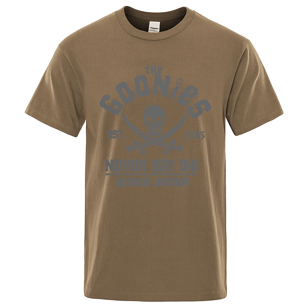 Goonies Never Say Die Astoroa Oregon T-Shirt Men Women Oversize Cotton Tee Clothing Summer O-Neck Tops Casual Loose Soft T Shirt