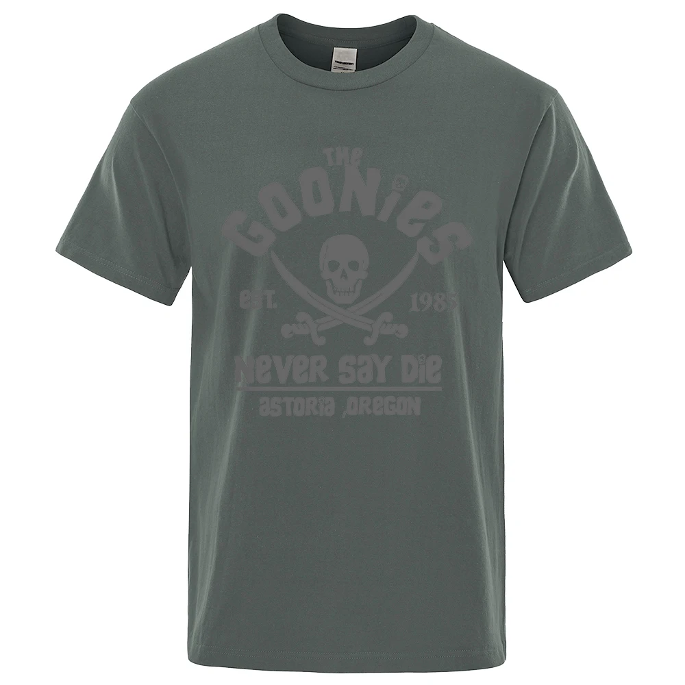 Goonies Never Say Die Astoroa Oregon T-Shirt Men Women Oversize Cotton Tee Clothing Summer O-Neck Tops Casual Loose Soft T Shirt