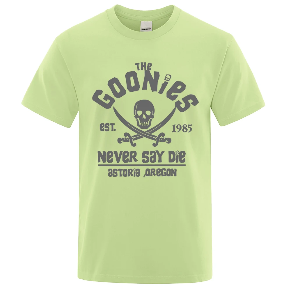 Goonies Never Say Die Astoroa Oregon T-Shirt Men Women Oversize Cotton Tee Clothing Summer O-Neck Tops Casual Loose Soft T Shirt