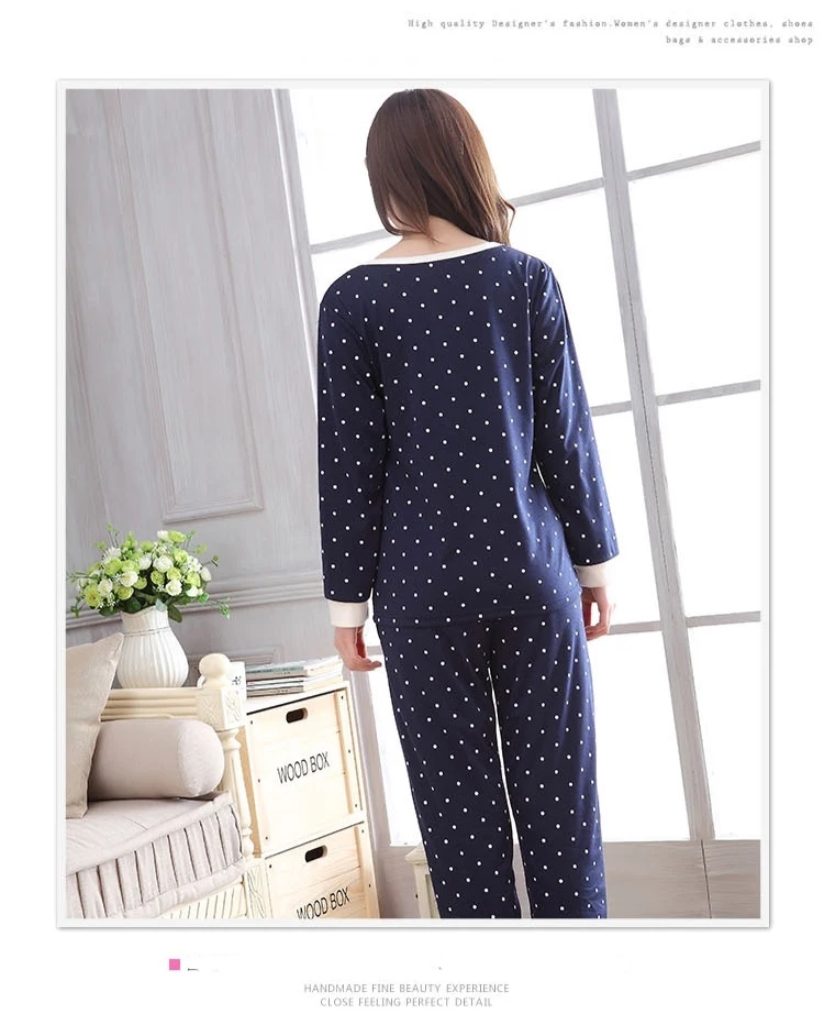 2PCS/Set Women Fashion Long-Sleeved Pajamas Autumn Winter Cartoon Love Bear Cute Soft Loose Casual Omfortable Outside Homewear