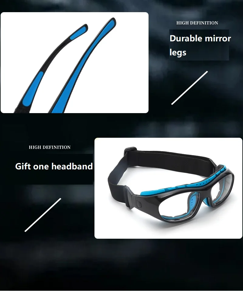 Basketball Eyeglasses Myopia Football Goggle Cycling Bicycle Bike Eyewear Outdoor Sport Glasses Prescription Customizable Lenses