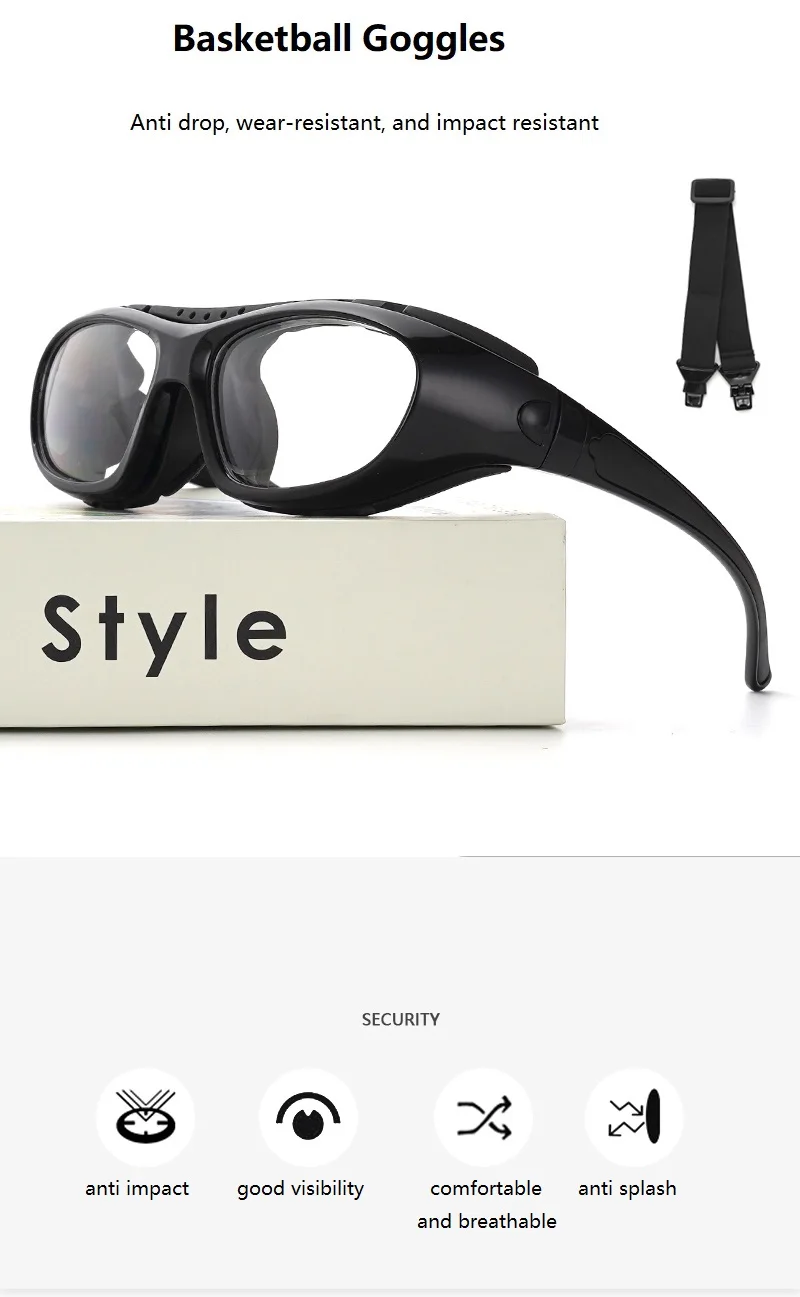 Basketball Eyeglasses Myopia Football Goggle Cycling Bicycle Bike Eyewear Outdoor Sport Glasses Prescription Customizable Lenses