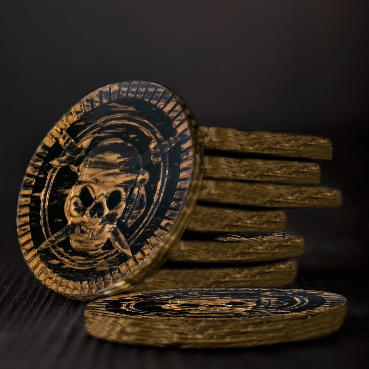 30pcs Pirate Gold Coins, Silver Coins Copper Coins Gemstones Children's Gifts Halloween Props Plastic Fake Gold Acrylic Toys
