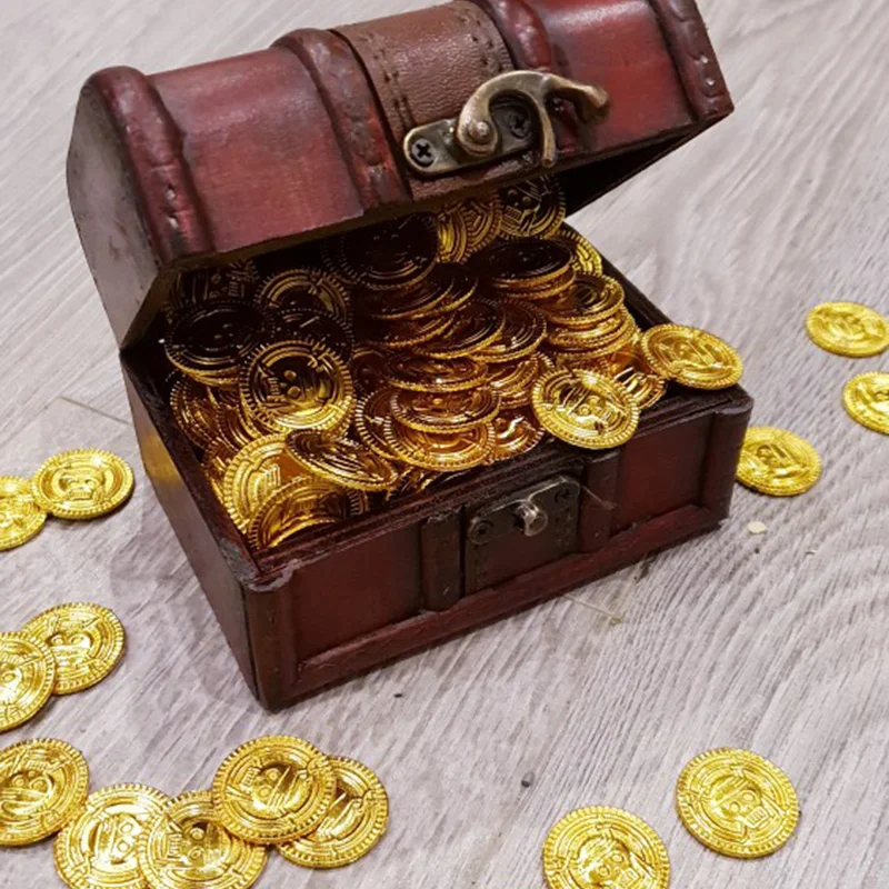 30pcs Pirate Gold Coins, Silver Coins Copper Coins Gemstones Children's Gifts Halloween Props Plastic Fake Gold Acrylic Toys