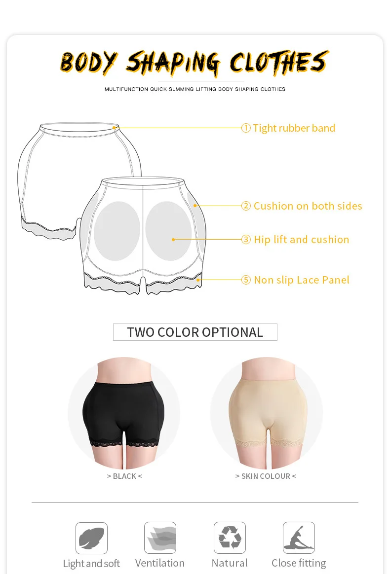 Padded Butt lifter Corrective Underwear Butt Enhancer Body Shaper Modeling Strap Fake Hip Shapwear Underwear Push Up Panties