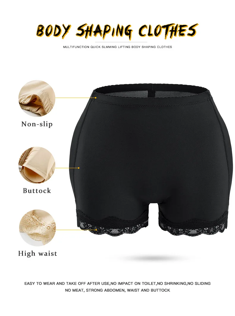 Padded Butt lifter Corrective Underwear Butt Enhancer Body Shaper Modeling Strap Fake Hip Shapwear Underwear Push Up Panties
