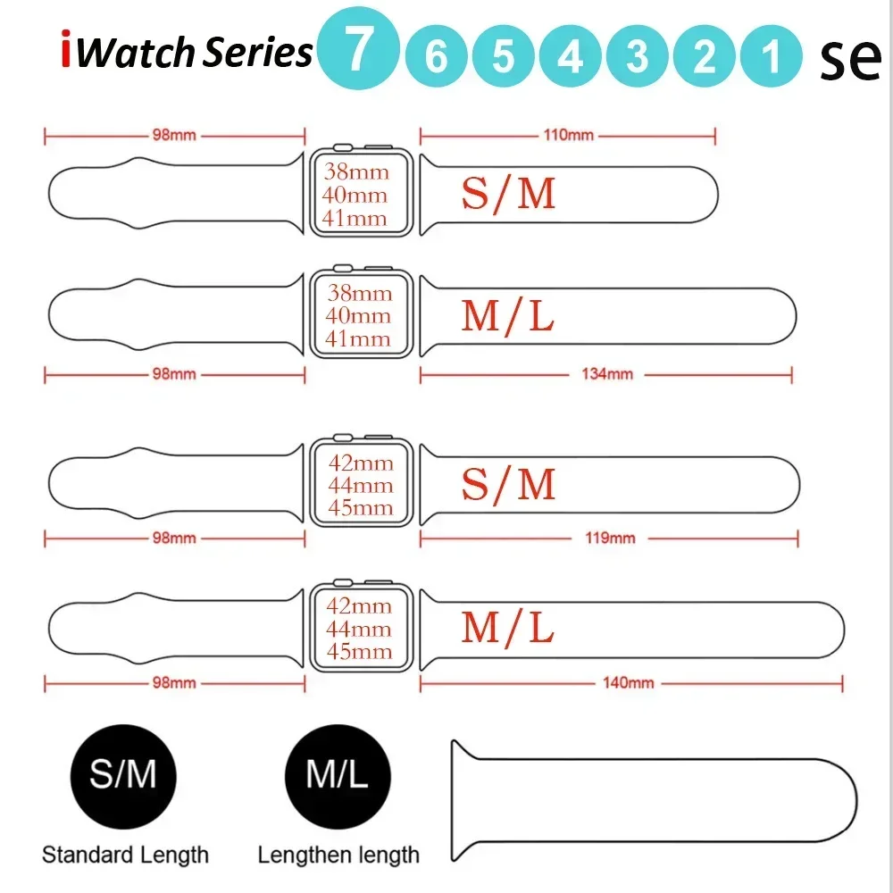 Sport band+Glass+Case For Apple Watch bands 44mm 40mm 45mm 41mm 38mm 42mm Silicone bracelet iWatch series 8 9 7 6 5 4 3 SE strap
