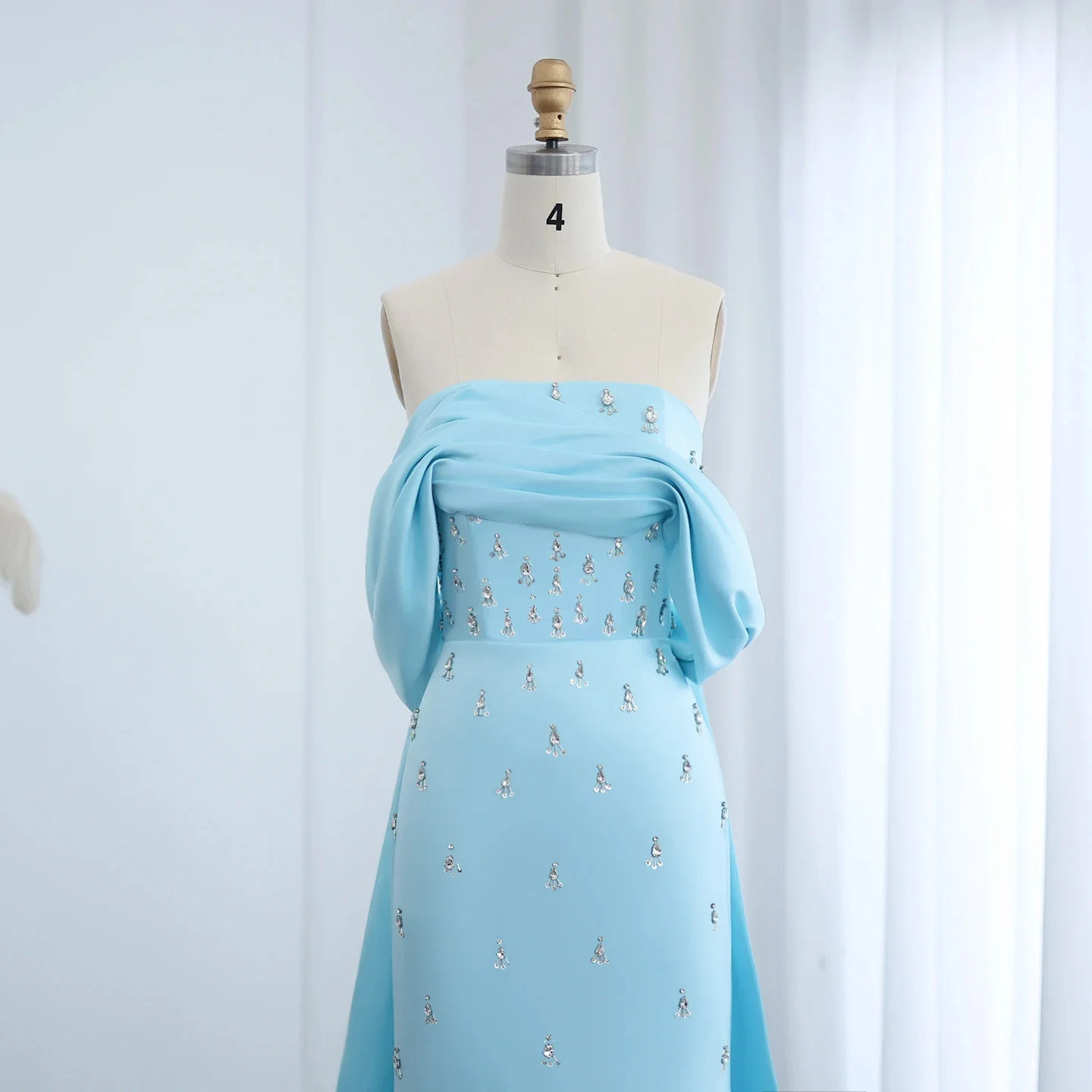 Customized Off Shoulder Evening Dresses for Women Wedding Saudi Arabia Dubai Long Formal Prom Gowns Party Baby Pink Bule Dress