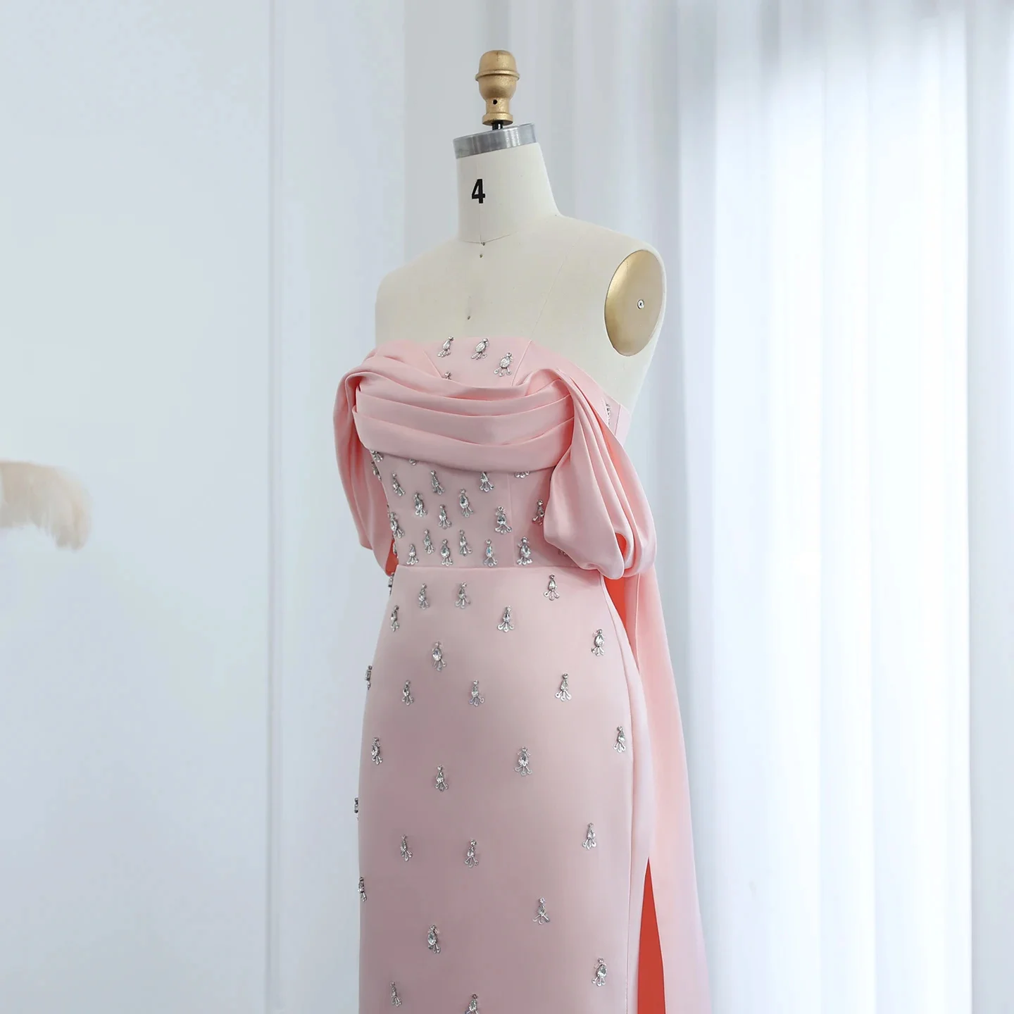 Customized Off Shoulder Evening Dresses for Women Wedding Saudi Arabia Dubai Long Formal Prom Gowns Party Baby Pink Bule Dress