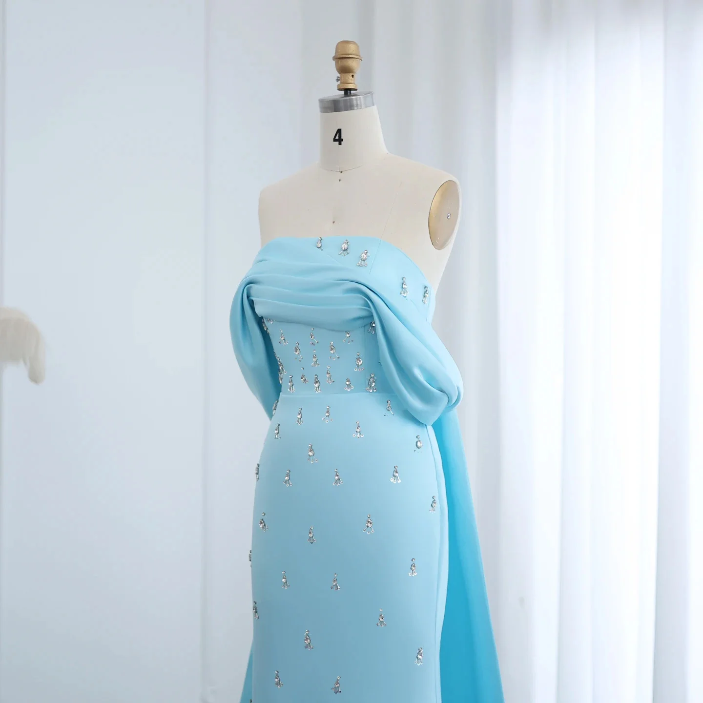 Customized Off Shoulder Evening Dresses for Women Wedding Saudi Arabia Dubai Long Formal Prom Gowns Party Baby Pink Bule Dress
