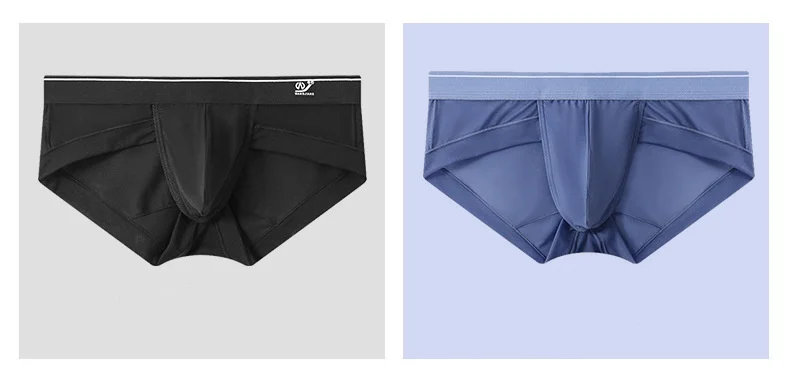 Men Briefs Breathable 3D Pouch Lightweight Men's Bikini Underwear Soft Sheer Comfort Quick Drying Stretchy Triangle for Summer