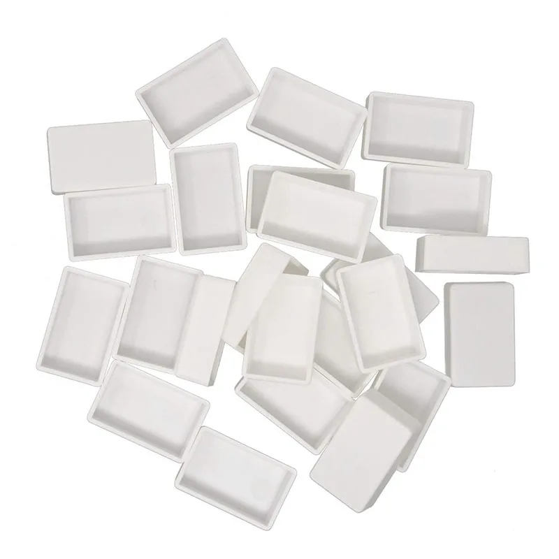 24/50/100pcs Empty Watercolor Full Pans 3.2ML White Plastic Watercolor Paint Pans Suit for DIY Metal watercolor Tin Palette Box