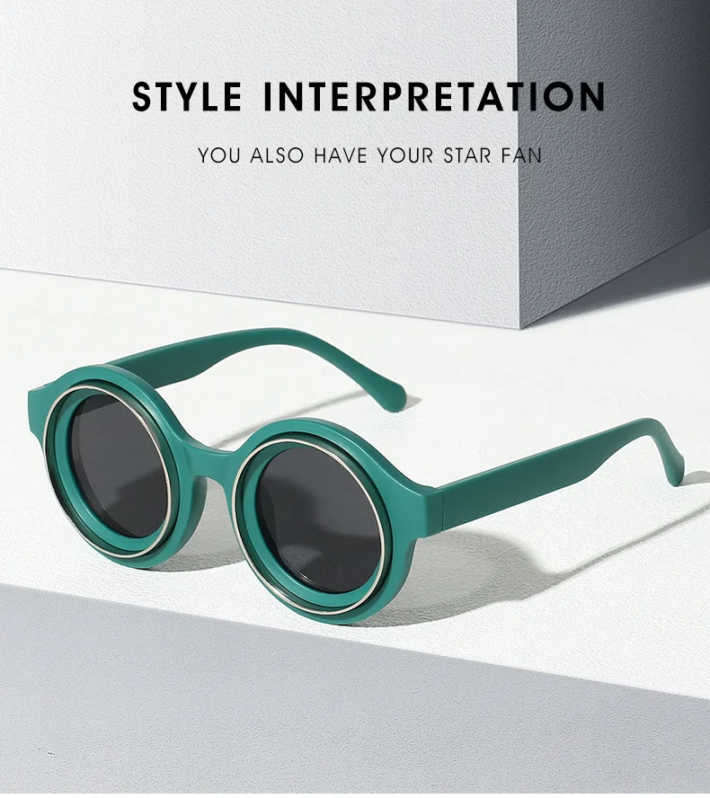 Fashion Vintage Round Sunglasses Women For Men Sun Glasses Punk Shades Luxury Brand Designer Classic Steampunk Shades UV400