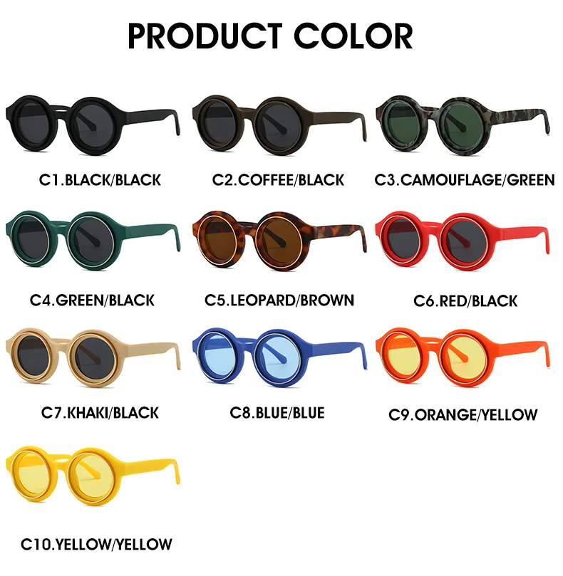 Fashion Vintage Round Sunglasses Women For Men Sun Glasses Punk Shades Luxury Brand Designer Classic Steampunk Shades UV400