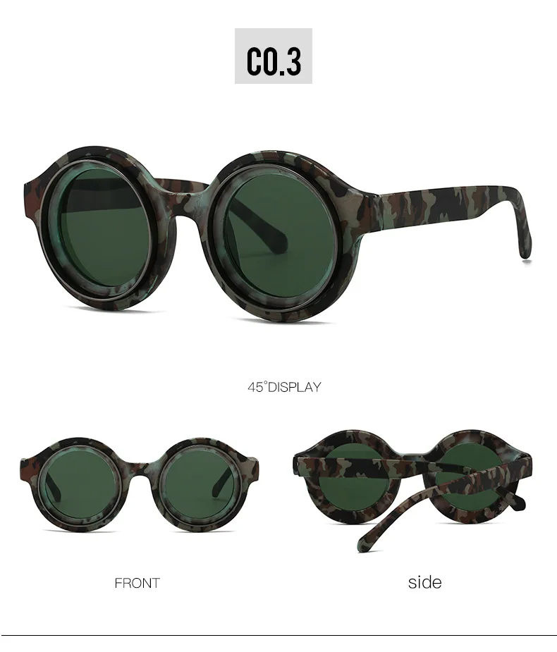 Fashion Vintage Round Sunglasses Women For Men Sun Glasses Punk Shades Luxury Brand Designer Classic Steampunk Shades UV400
