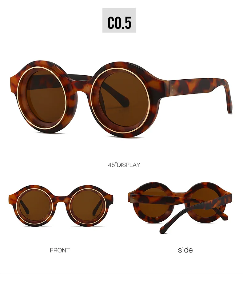 Fashion Vintage Round Sunglasses Women For Men Sun Glasses Punk Shades Luxury Brand Designer Classic Steampunk Shades UV400