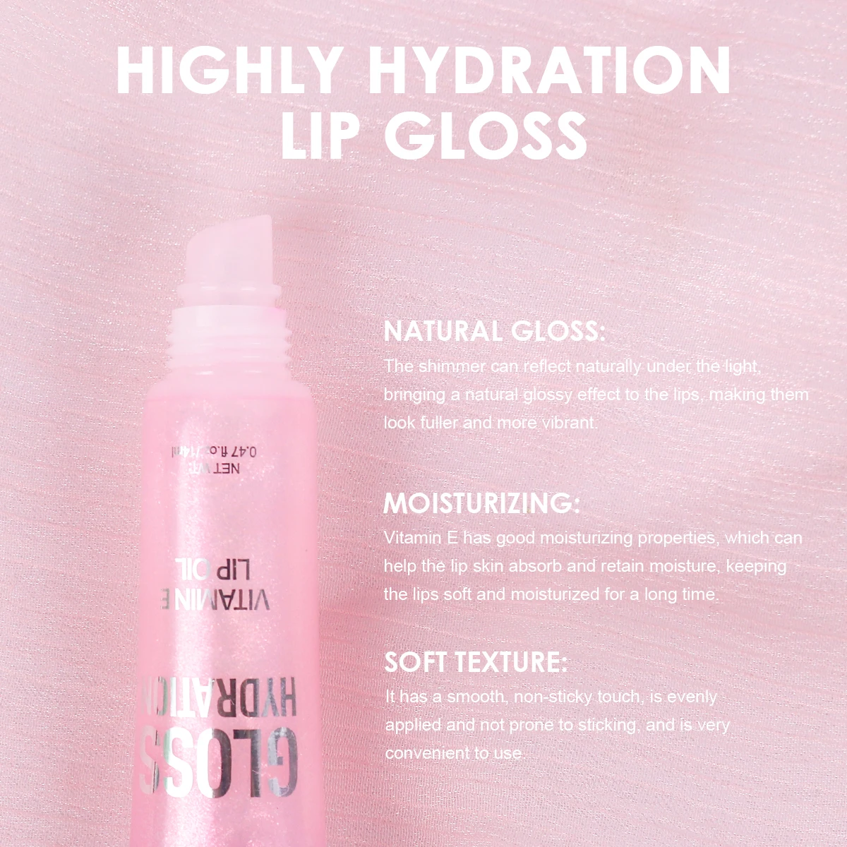 Crystal Jelly Lip Gloss Tube Lip Moisturizing Oil Shiny Lip Oil Moisturizing Women's Lip Gloss Makeup Lip Gloss Cosmetics