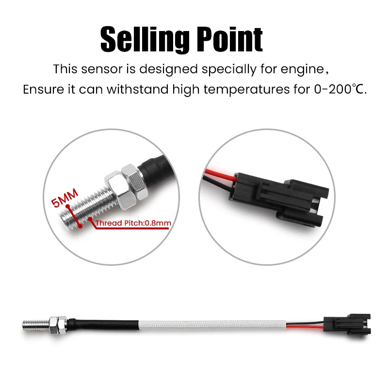 Motorcycle cylinder head temperature sensor For nmax1155 XMAX250 300 NMAX Kawasaki Honda Yamaha Motorcycle thermometer