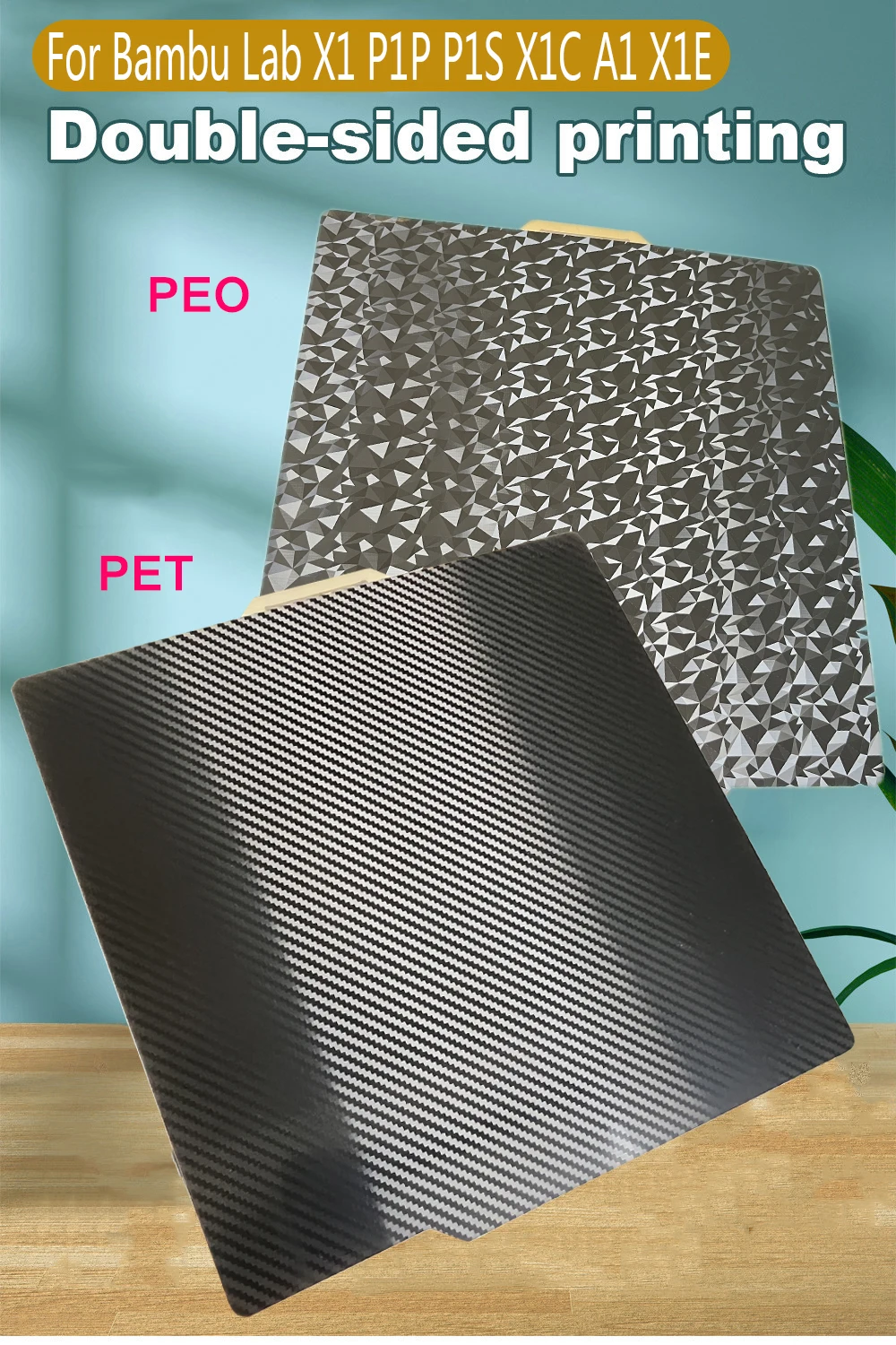 X1C P1P P1S P2S A1 X1 Build Plate for Bambu Lab A1 Smooth PEI Sheet PEO PET for Bambulab A1 P1P 3D Printer Heatbed Build Plate