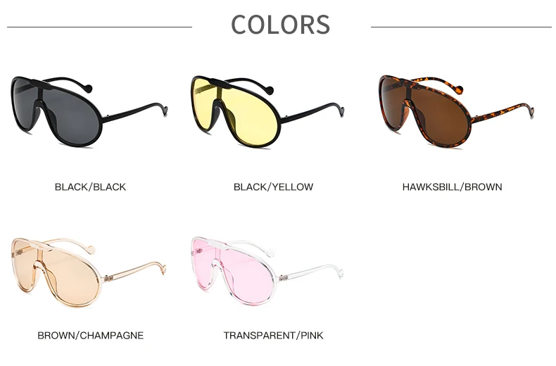 Fashion Oversized Sunglasses Women Punk Big Frame Vintage Cycling Sun Glasses Men Shades Retro Gradient Shades UV400