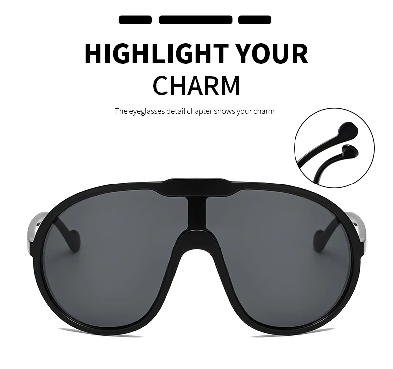 Fashion Oversized Sunglasses Women Punk Big Frame Vintage Cycling Sun Glasses Men Shades Retro Gradient Shades UV400