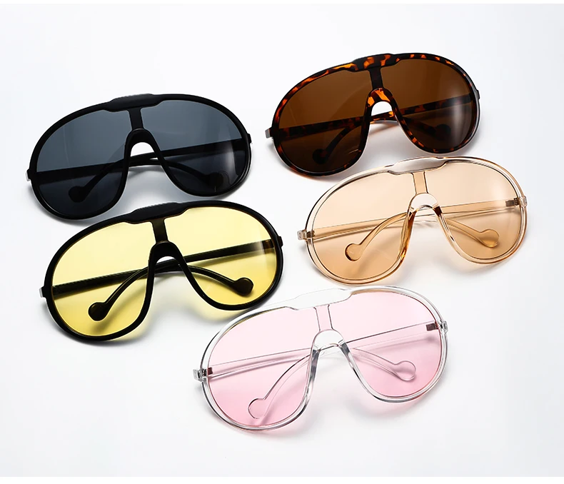 Fashion Oversized Sunglasses Women Punk Big Frame Vintage Cycling Sun Glasses Men Shades Retro Gradient Shades UV400