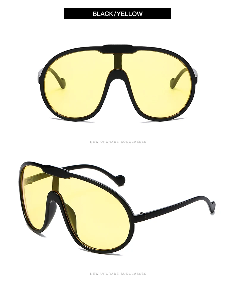 Fashion Oversized Sunglasses Women Punk Big Frame Vintage Cycling Sun Glasses Men Shades Retro Gradient Shades UV400