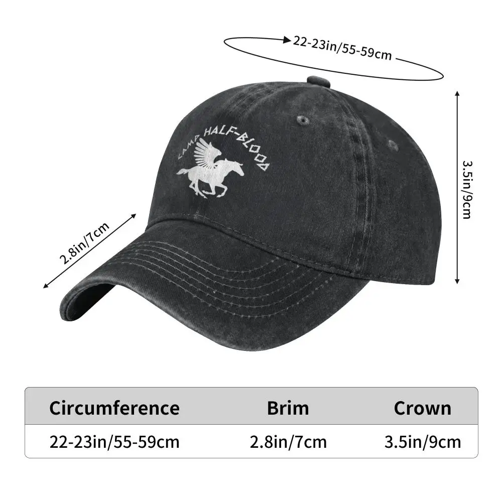 Percy Jackson Camp Half-Blood Baseball Cap Skeleton Pegasus White Logo Hip Hop Dad Hats Men Women Sun Visors Baseball Caps