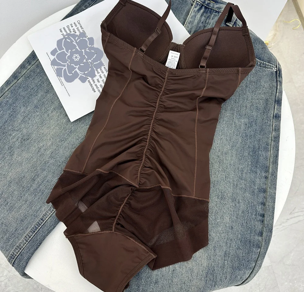 Naisstoo Women Shapewear Bodysuit for Tummy Control Seamless Body Shaper Thong Jumpsuit Bras