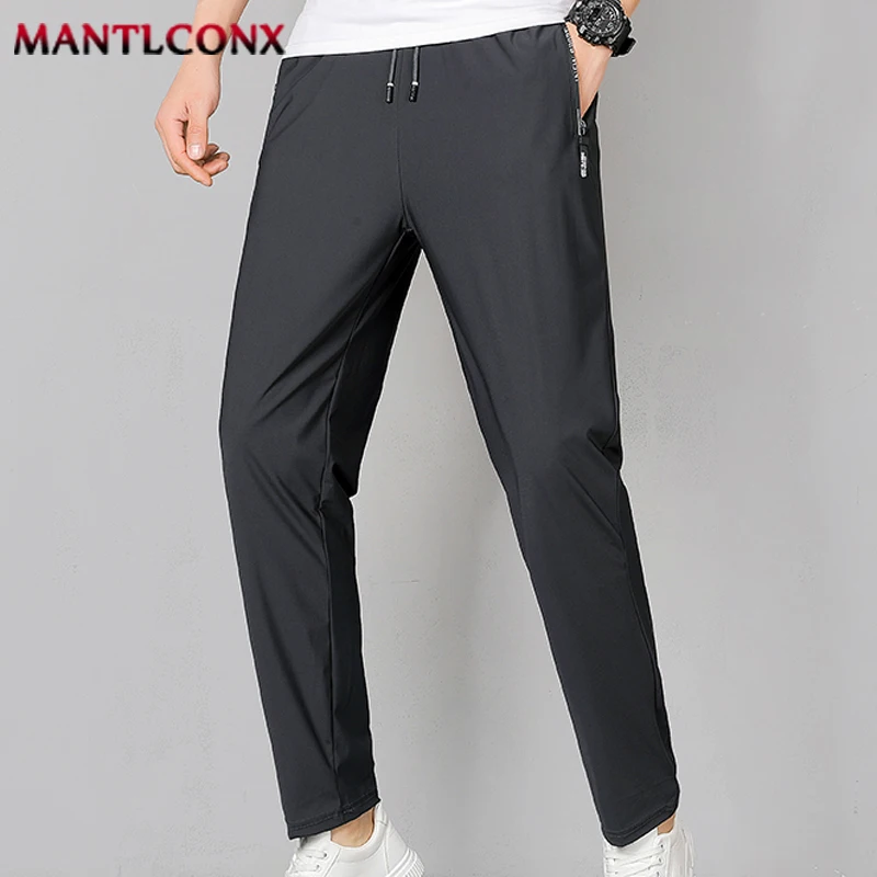 Summer Casual Pants Men Running Jogging Gym Fitness Quick Dry Trousers Men Outdoor Sports Pants Men Women Sweatpants Black 3XL