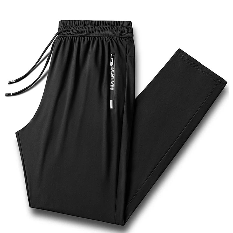Summer Casual Pants Men Running Jogging Gym Fitness Quick Dry Trousers Men Outdoor Sports Pants Men Women Sweatpants Black 3XL