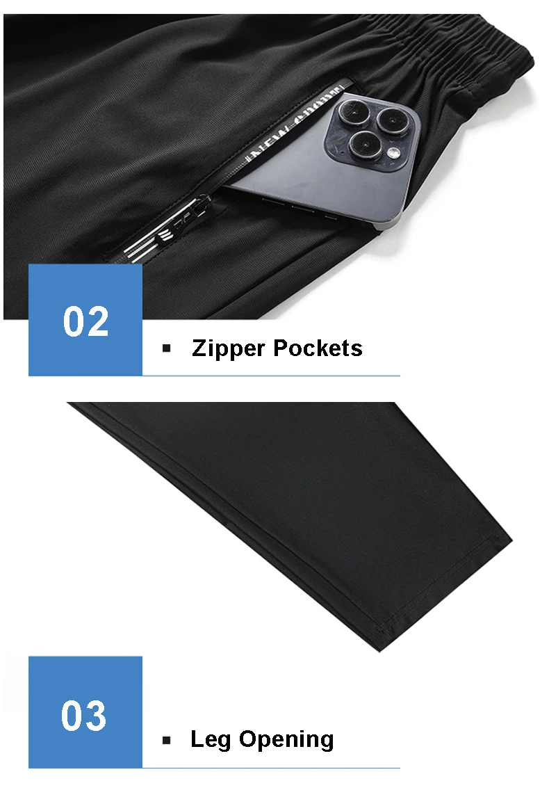 Summer Casual Pants Men Running Jogging Gym Fitness Quick Dry Trousers Men Outdoor Sports Pants Men Women Sweatpants Black 3XL