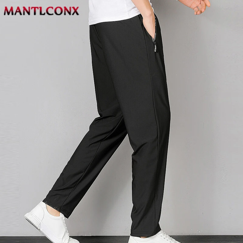 Summer Casual Pants Men Running Jogging Gym Fitness Quick Dry Trousers Men Outdoor Sports Pants Men Women Sweatpants Black 3XL