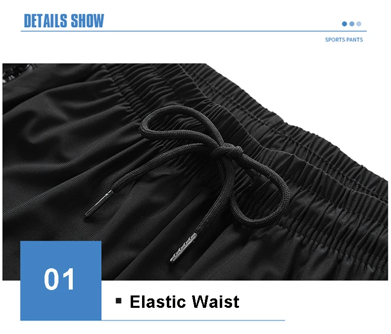 Summer Casual Pants Men Running Jogging Gym Fitness Quick Dry Trousers Men Outdoor Sports Pants Men Women Sweatpants Black 3XL