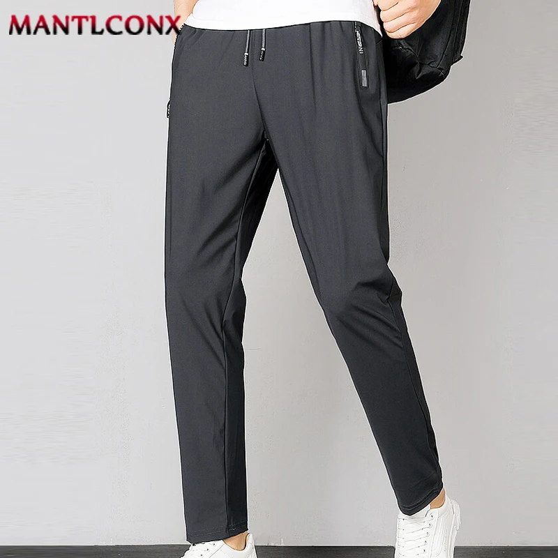 Summer Casual Pants Men Running Jogging Gym Fitness Quick Dry Trousers Men Outdoor Sports Pants Men Women Sweatpants Black 3XL